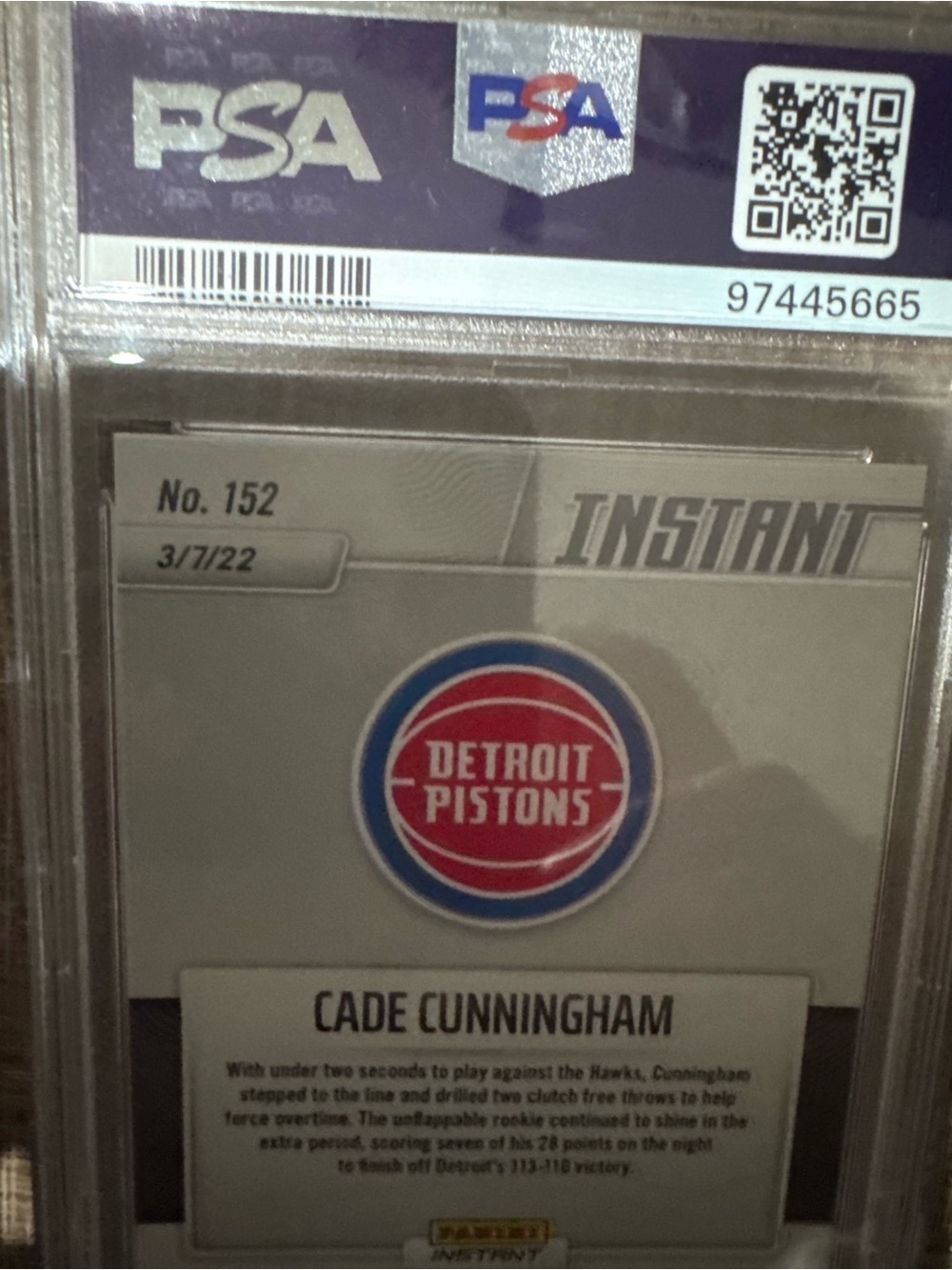 NBA Detroit Pistons Card - Red/Blue